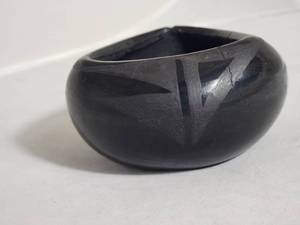 Santa Clara Pueblo Blackware Pottery Bowl