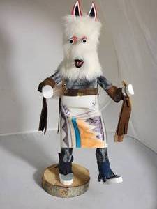 Signed Southwestern Wolf Kachina Doll