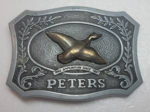 Peters Ammunition Flying Duck Remington Belt Buckle