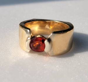 14K Yellow Gold Ruby Ring  Size 8.5, 22g