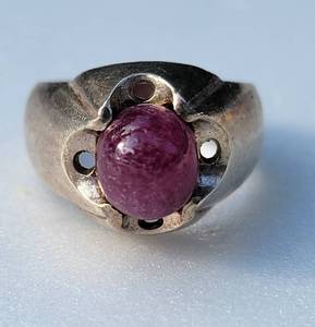 Vintage Spinel Silver Ring  Size 8, 7g