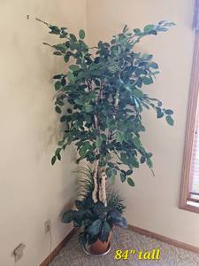 Tall Faux Birch and Greenery Arrangement, 84 Inches