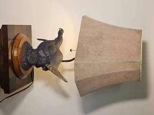 Signed Shouting Tom Wild Turkey Table Lamp
