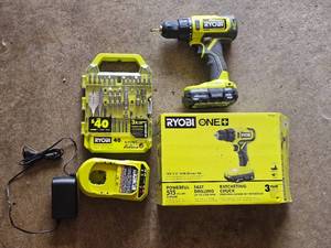 Ryobi ONE Plus 18V Drill Driver Kit with Bit Set