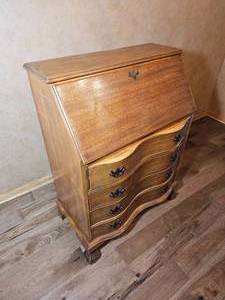 Slant Front Secretary Desk with Serpentine Drawers