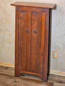 Solid Wood Storage Cabinet with Paneled Doors