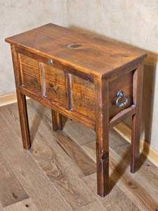Rustic Wood Storage Table with Lift Top