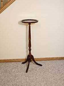 Classic Turned Wood Pedestal Plant Stand, 12 by 35 Inches