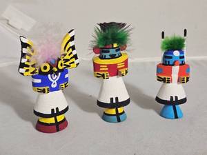 Miniature Hopi Style Kachina Figure Trio