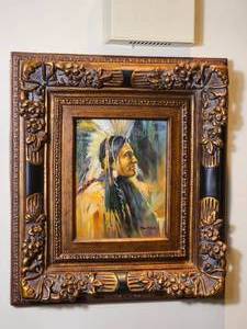Signed Davis Original Oil Portrait Painting