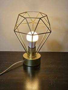 Contemporary Gold Geometric Table Lamp