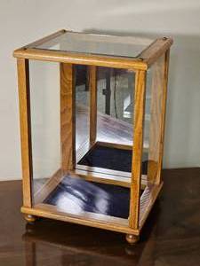 Small Wood and Glass Tabletop Display Case