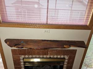 Live Edge Wood Fireplace Mantel Shelf