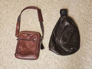 Leather Crossbody Bag and Dark Brown Leather Sling Bag