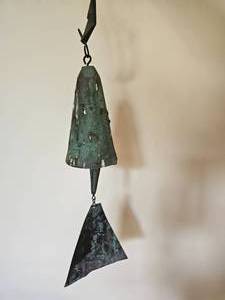 Verdigris Metal Hanging Bell Wind Chime