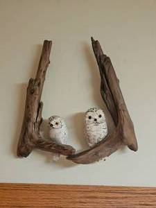 Driftwood Owl Wall Sculpture