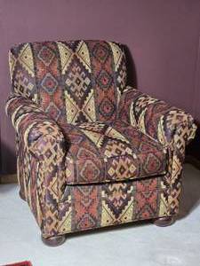 Southwestern Pattern Upholstered Club Chair
