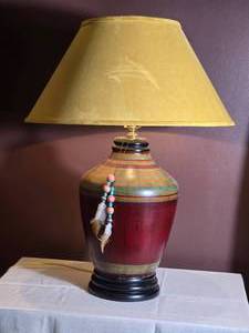Decorative Hand Painted Pottery Table Lamp