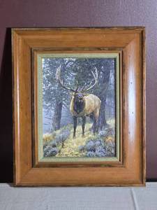 Signed Bruce Miller Elk Wildlife Print