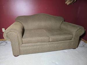 Neutral Rolled Arm Upholstered Sofa - Simmons Upholstery