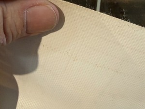 Scene of vintage rail yard on mesh fabric