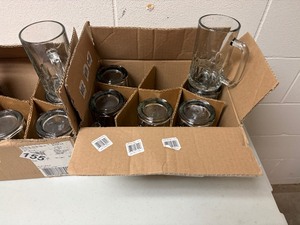 Box of 6 new beer mugs