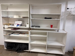 Shelves with contents