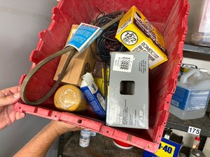 shelving unit w contents
