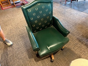 Green office chair
