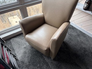 Leather lounge chair