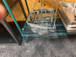 chafing frames, water pans, lids