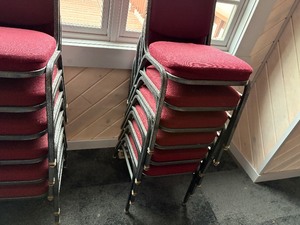 stack of 6 banquet chairs