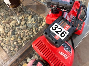 2ah and 4ah batteries with charger station Milwaukee
