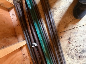 rebar and metal fence posts
