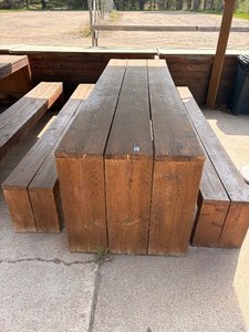 Sturdy 10ft table with benches