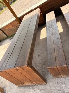 Sturdy 10ft picnic table with benches