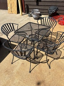 4-top black patio table