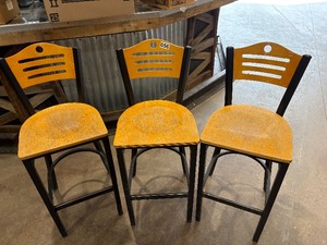 Set of three bar stools