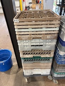 Glass racks with carts