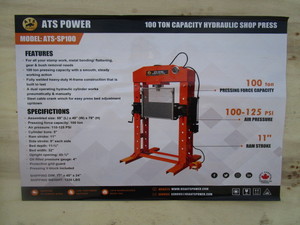 ATS Power 100ton Shop Press