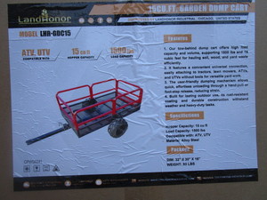 LandHonor ATV LawnGarden Dump Trailer