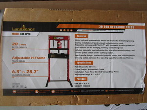 LandHonor 20ton Shop Press