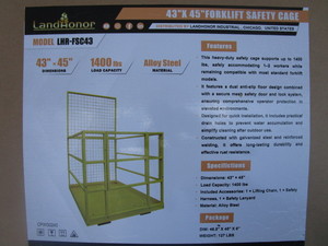 LandHonor Forklift Safety Cage 43x45