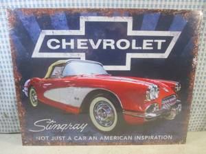 (EC1) Chevrolet Stingray Tin Sign 1...