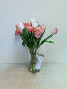 NEW NEARLY NATURAL ARTIFICIAL TULIP ARRANGEMENT