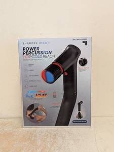 SHARPER IMAGE POWER PERCUSSION HOT  COLD REACH PERCUSSION MASSAGER