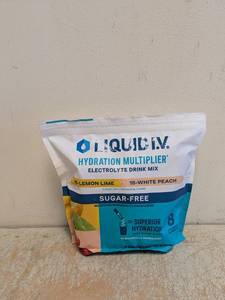 LIQUID I.V ELECTROLYTE DRINK MIX LEMON LIMEWHITE PEACH SUGAR FREE