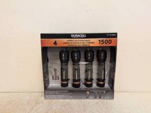 DURACELL HYBRID LED FLASHLIGHTS 1500 LUMENS 4PK