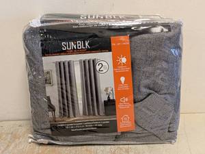SUN BLK TOTAL BLACKOUT PANEL PAIR GRAY