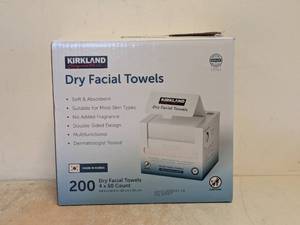 KIRKLAND SIGNATURE DRY FACIAL TOWELS 200CT.
